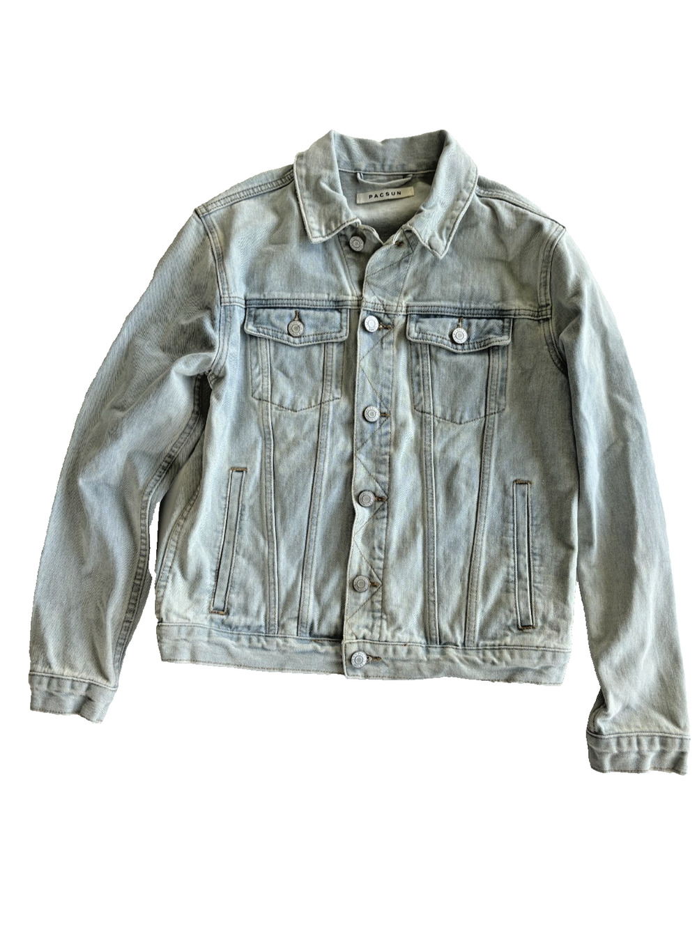 Pacsun Small Light Wash Blue Trucker Denim Jean Jacket Coat
